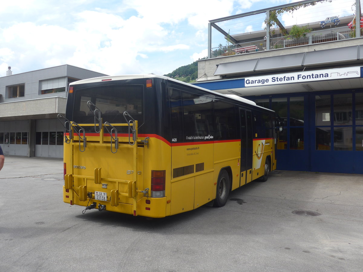 (219'820) - Fontana, Ilanz - Nr. 23/GR 33'118 - Volvo (ex Bearth, Brigels) am 16. August 2020 in Ilanz, Garage