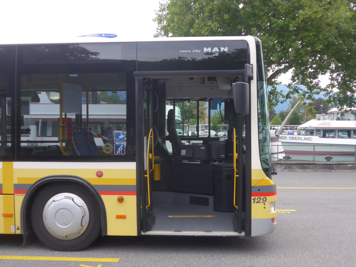 (219'854) - STI Thun - Nr. 129/BE 800'129 - MAN am 19. August 2020 bei der Schifflndte Thun (Teilaufnahme)