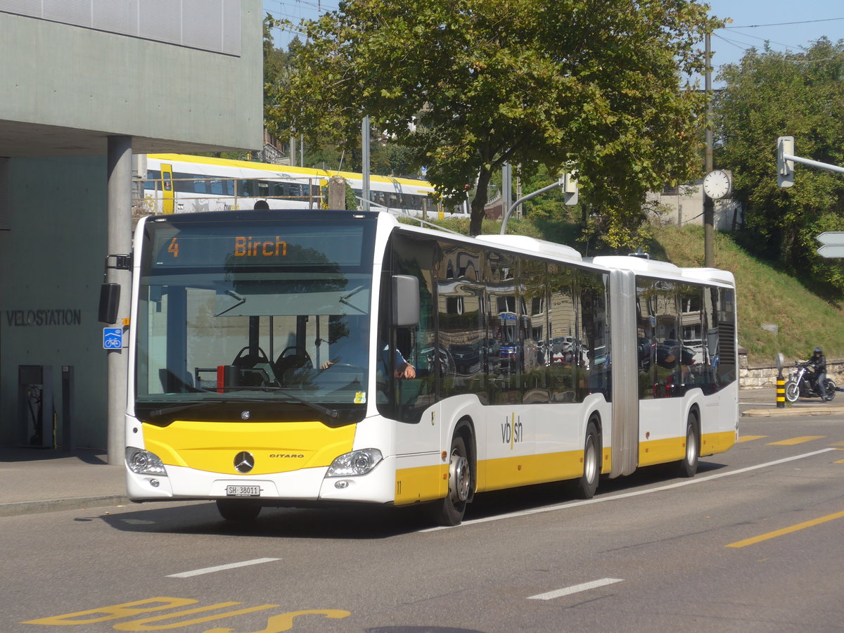 (220'646) - VBSH Schaffhausen - Nr. 11/SH 38'011 - Mercedes am 12. September 2020 beim Bahnhof Schaffhausen