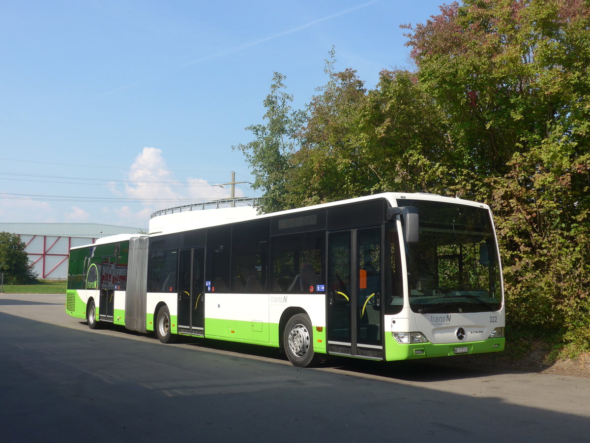 (220'871) - transN, La Chaux-de-Fonds - Nr. 322/NE 112'322 - Mercedes am 20. September 2020 in Kerzers, Interbus