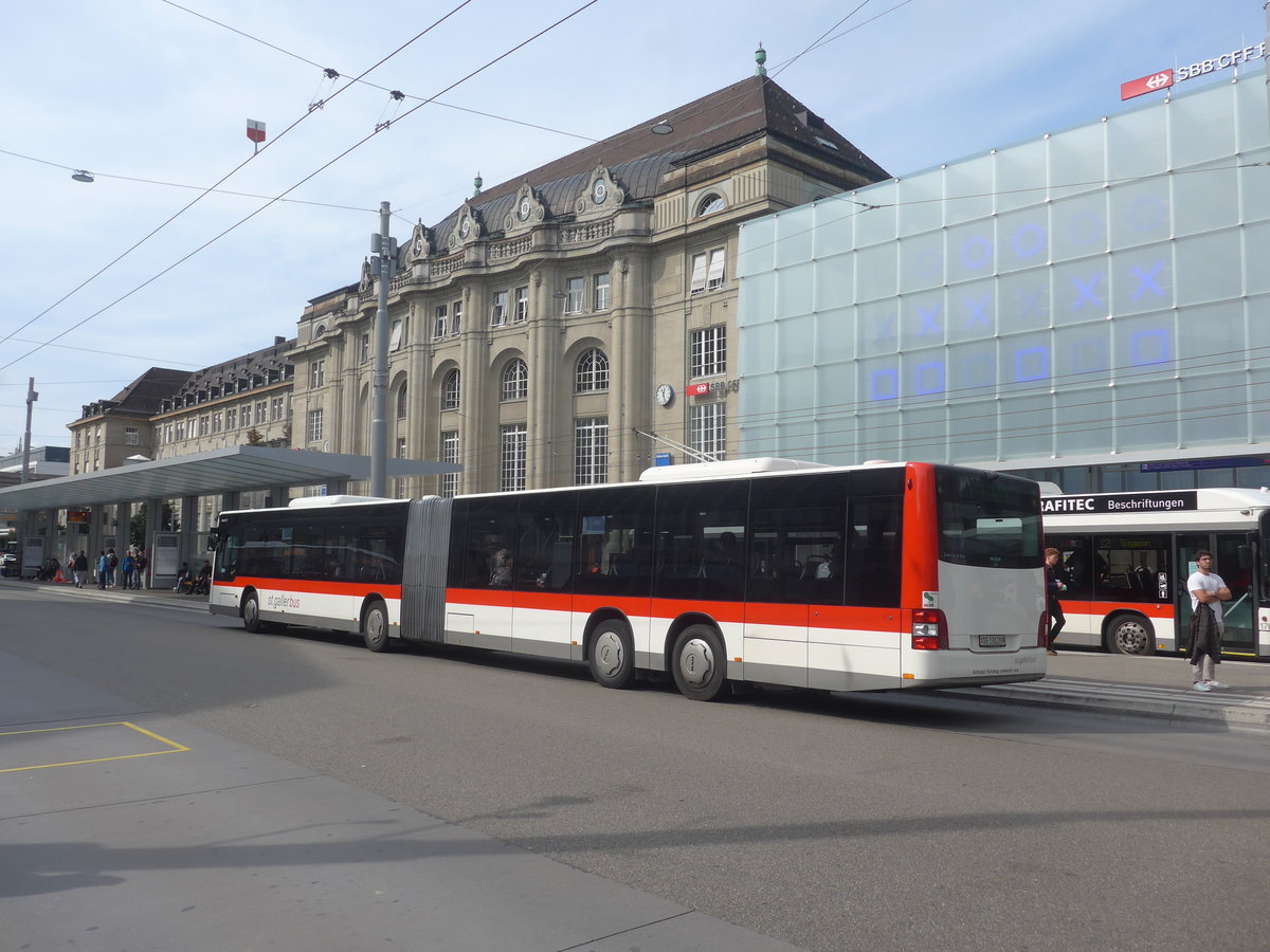 (221'206) - St. Gallerbus, St. Gallen - Nr. 299/SG 198'299 - MAN am 24. September 2020 beim Bahnhof St. Gallen