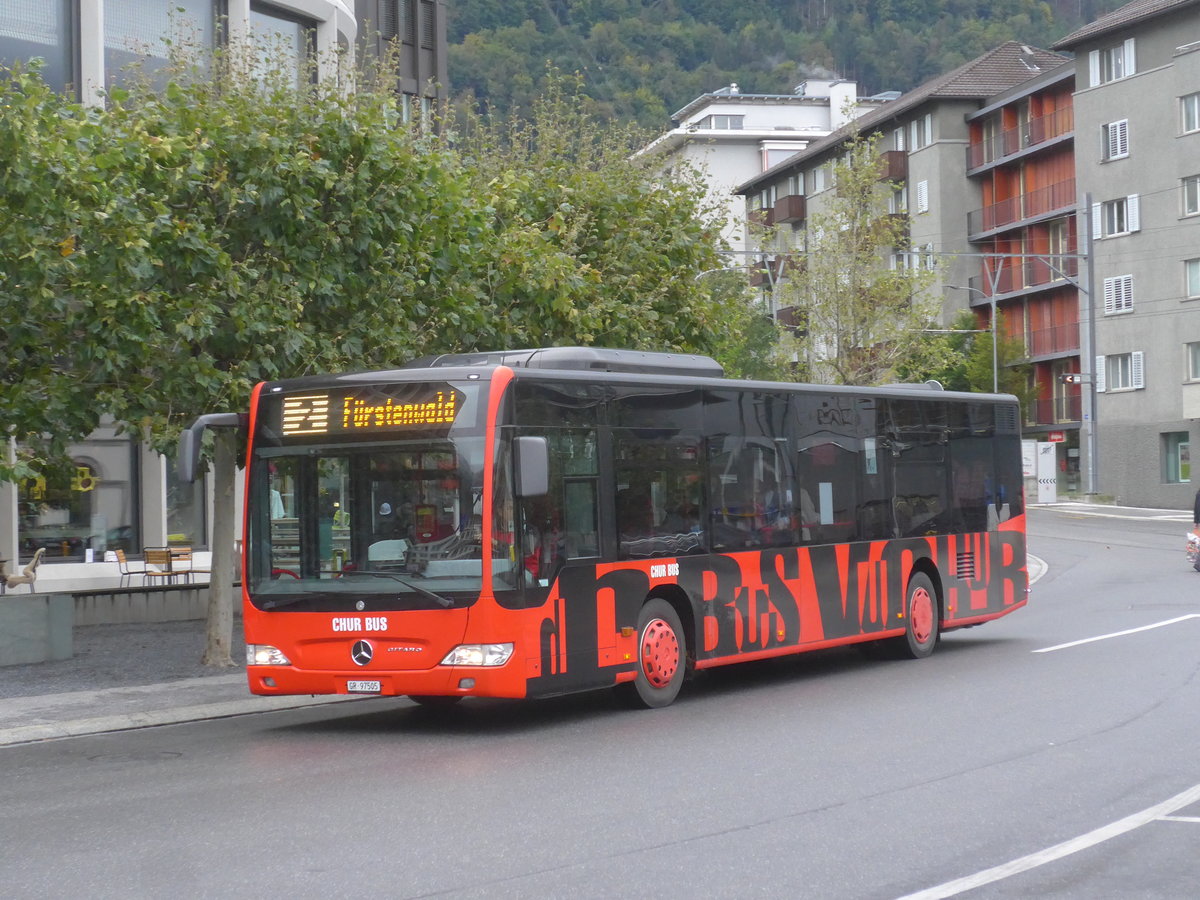 (221'448) - SBC Chur - Nr. 5/GR 97'505 - Mercedes (ex Nr. 28) am 26. September 2020 beim Bahnhof Chur