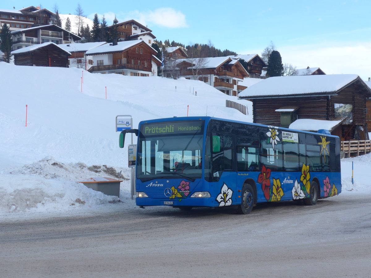 (223'211) - Pfosi, Arosa - Nr. 1/GR 154'241 - Mercedes am 2. Januar 2021 in Arosa, Hrnli