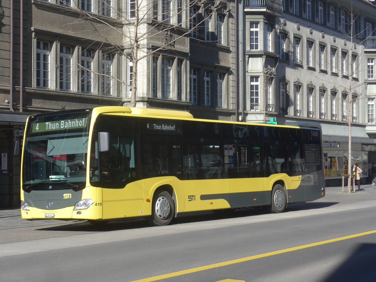 (223'646) - STI Thun - Nr. 410/BE 866'410 - Mercedes am 20. Februar 2021 in Thun, Bahnhofstrasse