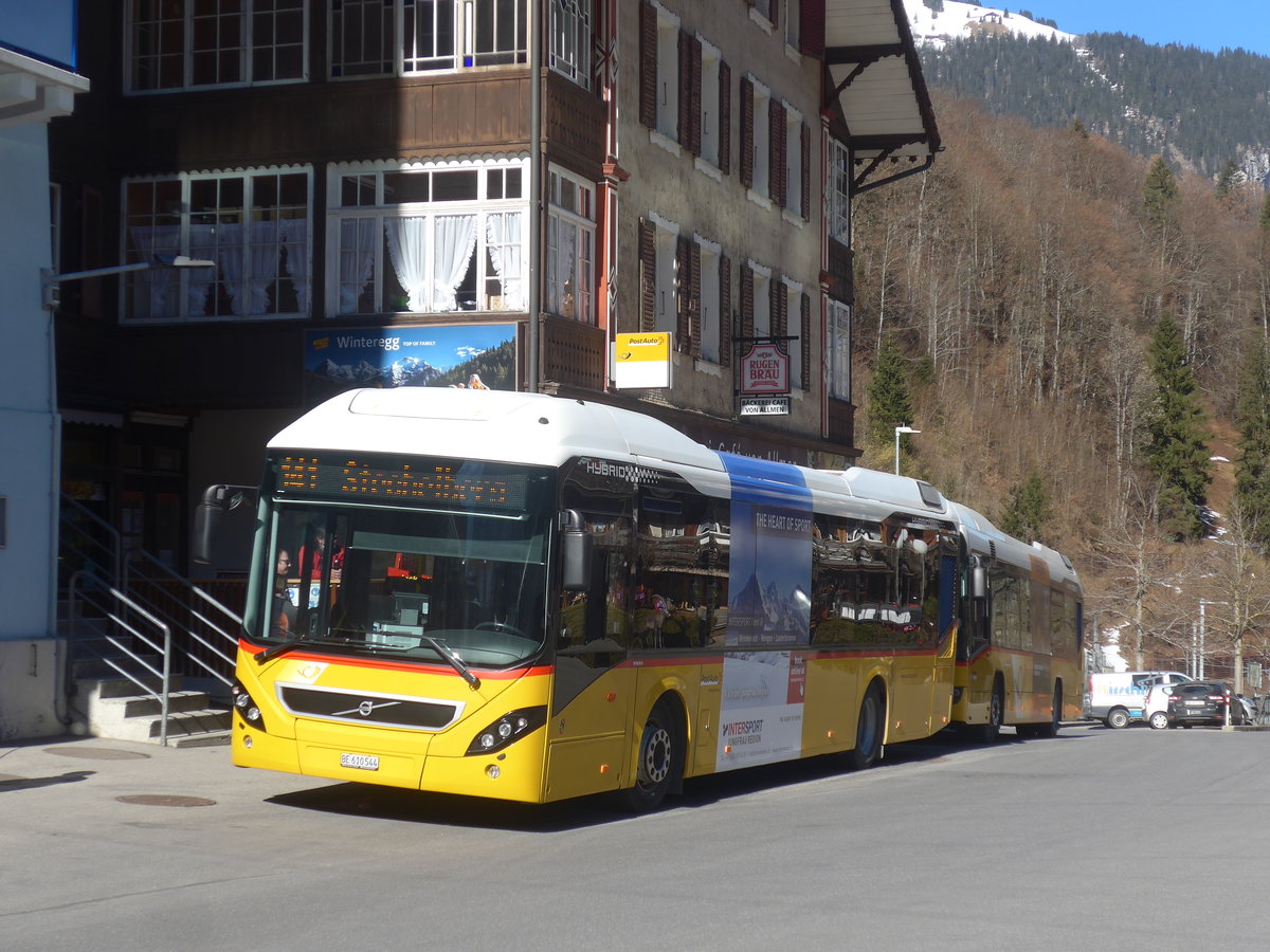 (223'732) - PostAuto Bern - BE 610'544 - Volvo am 25. Februar 2021 beim Bahnhof Lauterbrunnen