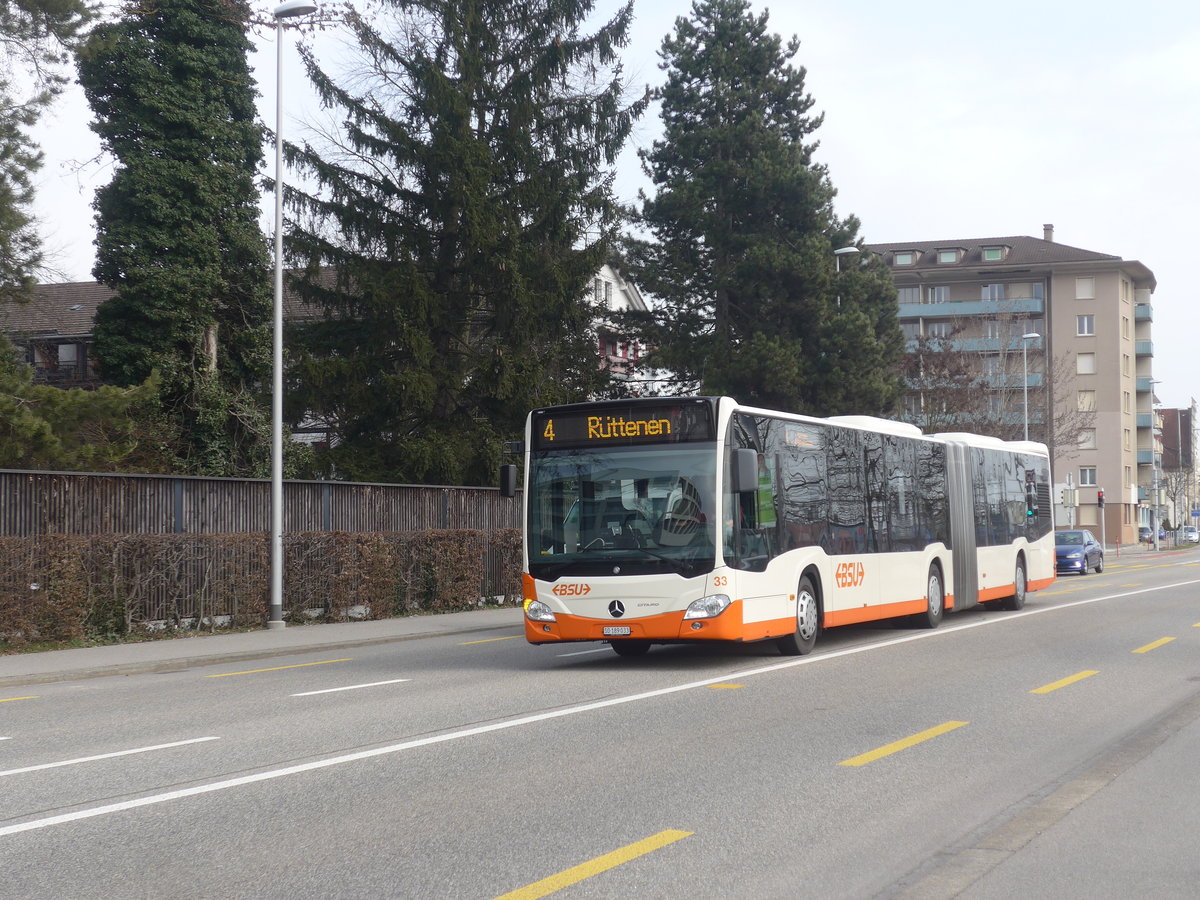 (223'940) - BSU Solothurn - Nr. 33/SO 189'033 - Mercedes am 4. Mrz 2021 beim Hauptbahnhof Solothurn