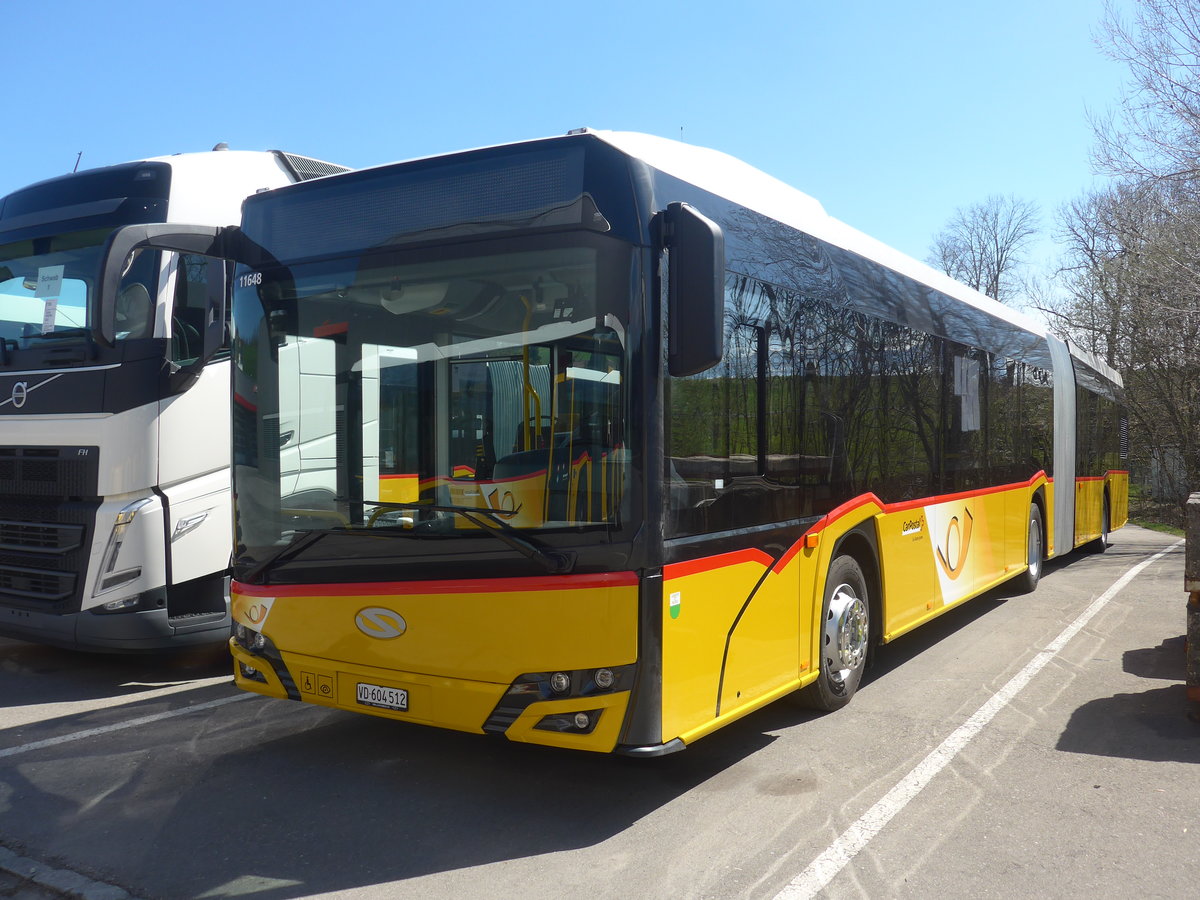 (224'901) - CarPostal Ouest - VD 604'512 - Solaris am 11. April 2021 in Ruswil, Garage ARAG