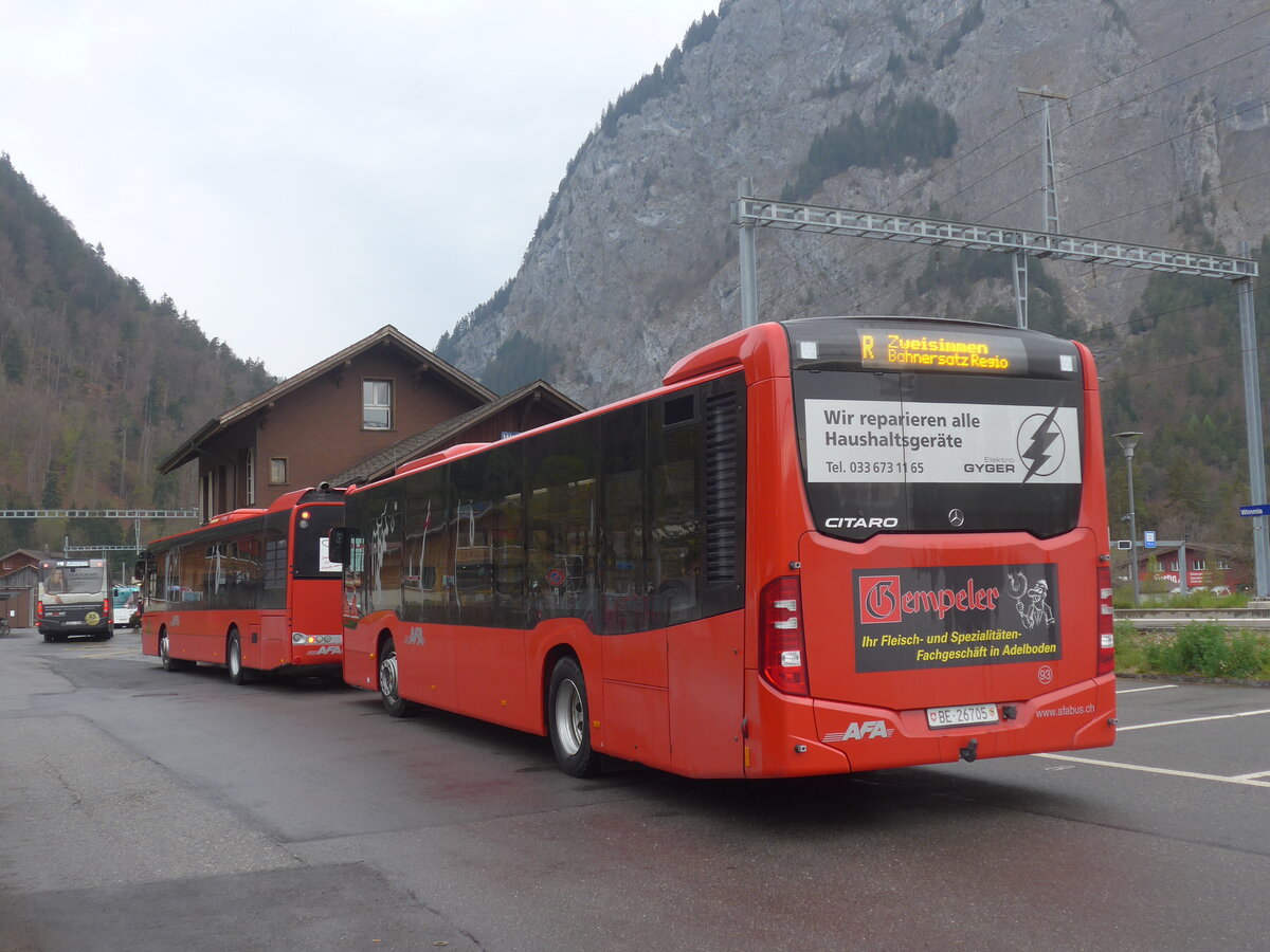 (225'242) - AFA Adelboden - Nr. 93/BE 26'705 - Mercedes am 26. April 2021 beim Bahnhof Wimmis