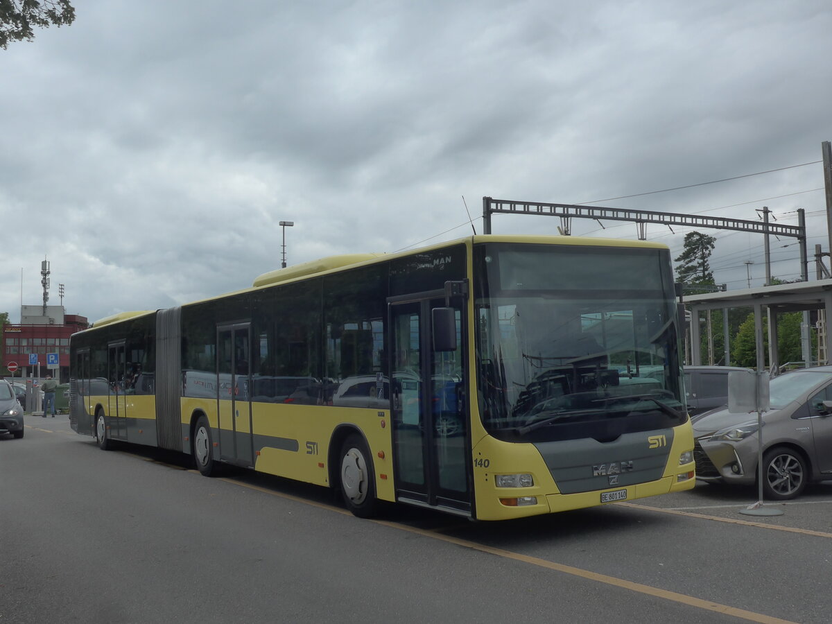 (226'005) - STI Thun - Nr. 140/BE 801'140 - MAN am 25. Juni 2021 in Thun, CarTerminal