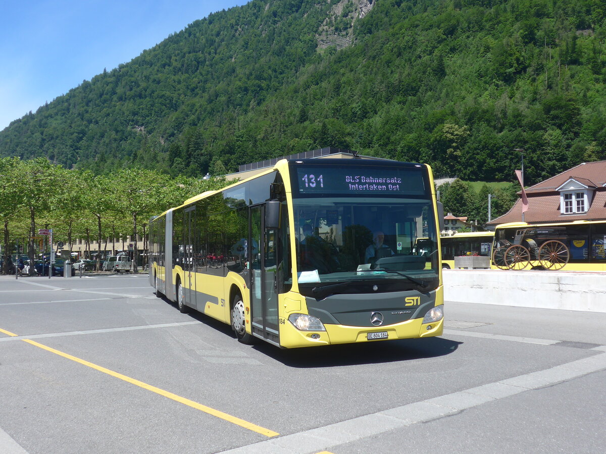 (226'038) - STI Thun - Nr. 184/BE 804'184 - Mercedes am 26. Juni 2021 beim Bahnhof Interlaken Ost