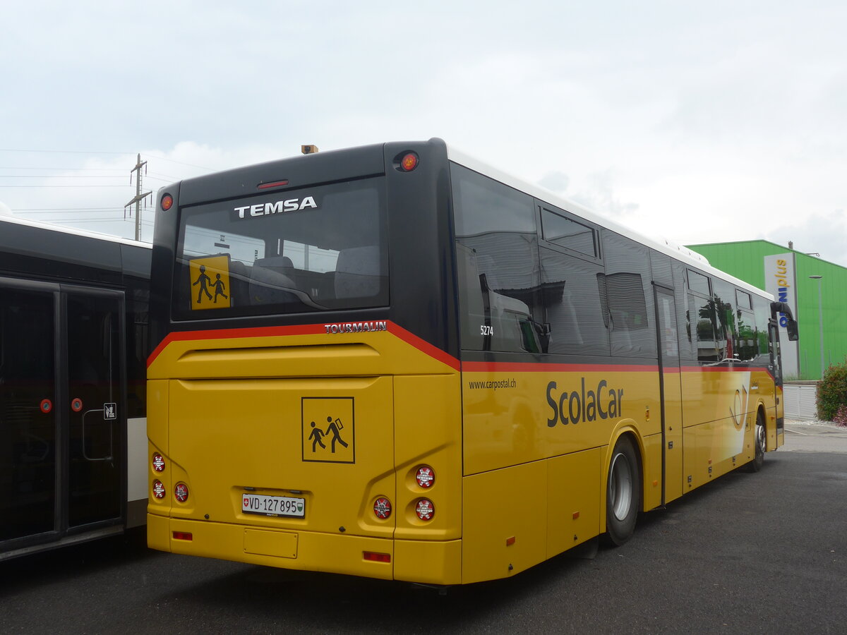 (226'194) - CarPostal Ouest - VD 127'895 - Temsa (ex ARCC Aubonne) am 4. Juli 2021 in Kerzers, Interbus