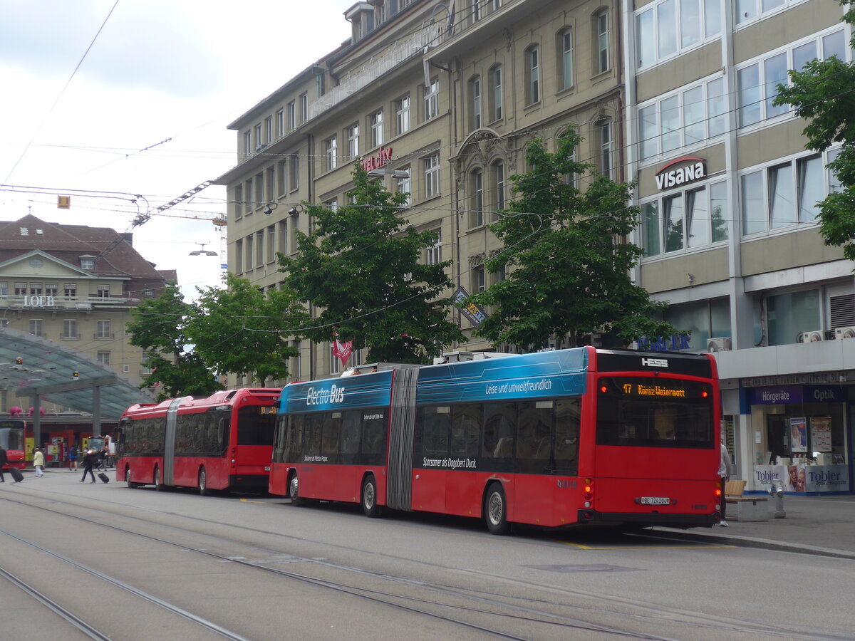 (226'324) - Bernmobil, Bern - Nr. 204/BE 724'204 - Hess am 11. Juli 2021 beim Bahnhof Bern