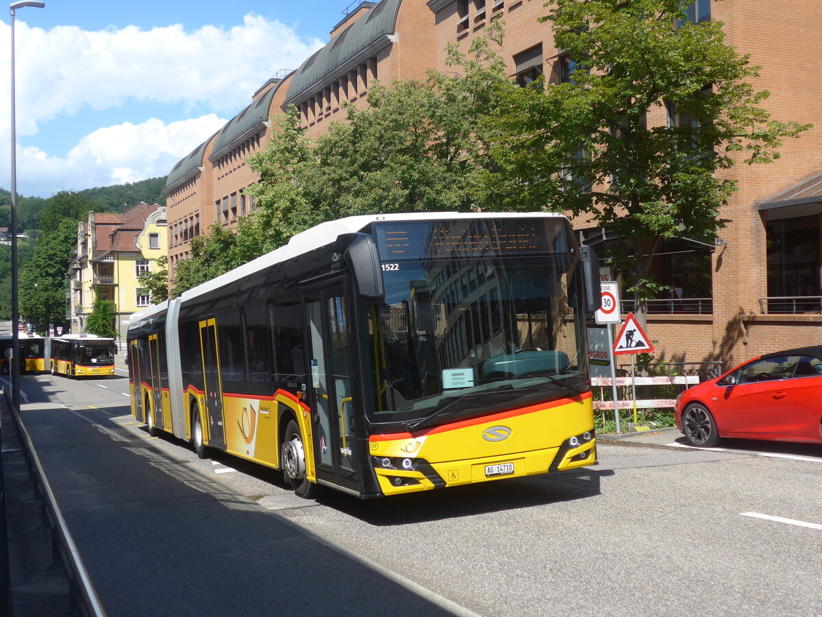 (226'618) - Twerenbold, Baden - Nr. 19/AG 14'710 - Solaris am 19. Juli 2021 beim Bahnhof Baden