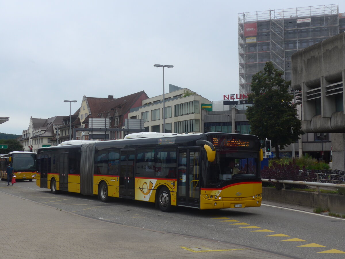 (227'191) - Keller, Hottwil - Nr. 7/AG 334'899 - Solaris am 9. August 2021 beim Bahnhof Brugg