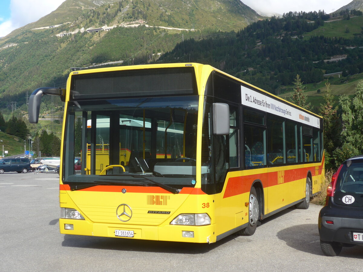 (227'668) - GIOM, Cadempino - Nr. 38/TI 183'654 - Mercedes (ex Meyer, Gschenen; ex BLT Oberwil Nr. 38) am 30. August 2021 in Airolo, Bivio per Nante