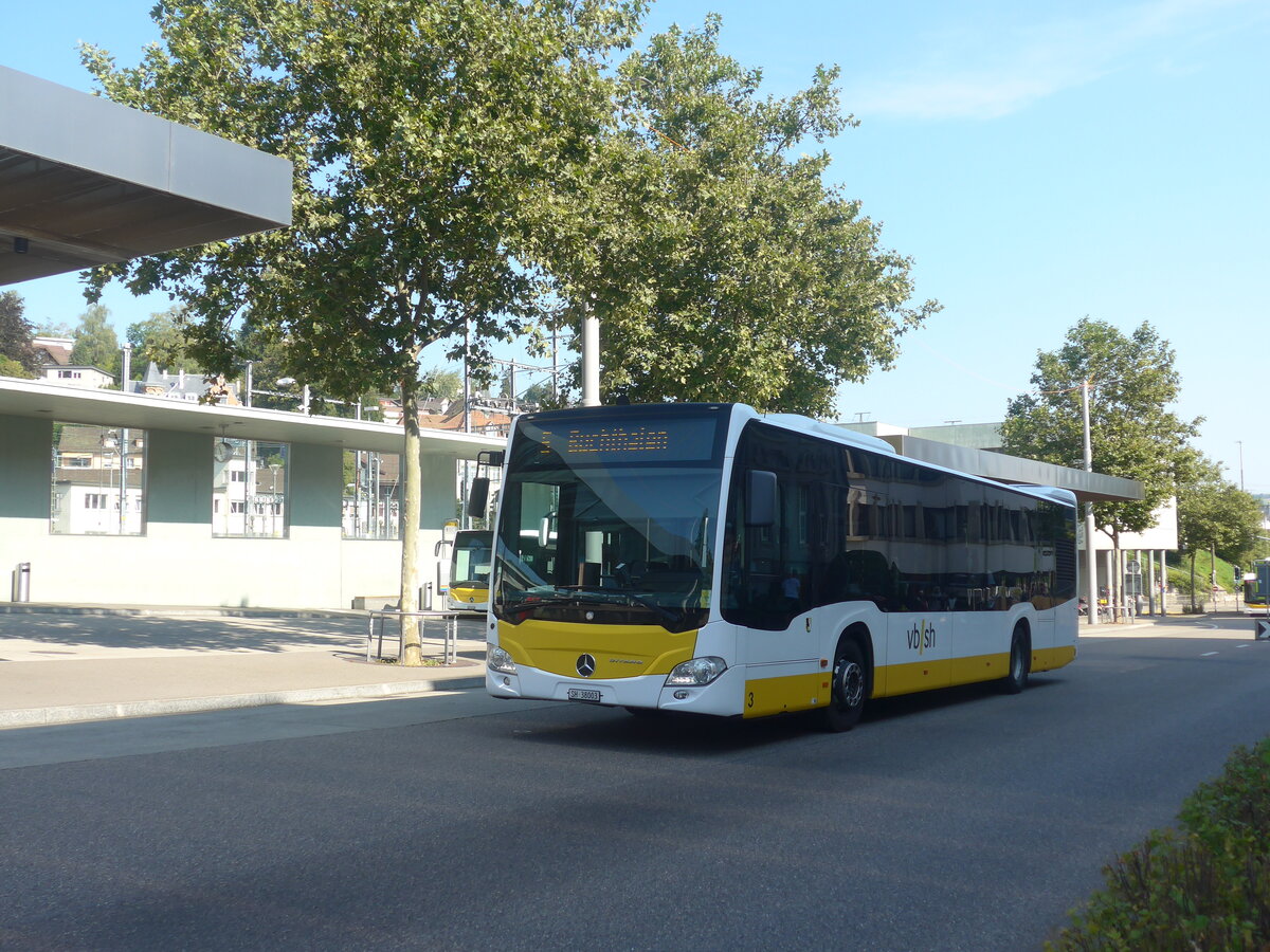 (227'739) - VBSH Schaffhausen - Nr. 3/SH 38'003 - Mercedes am 4. September 2021 beim Bahnhof Schaffhausen