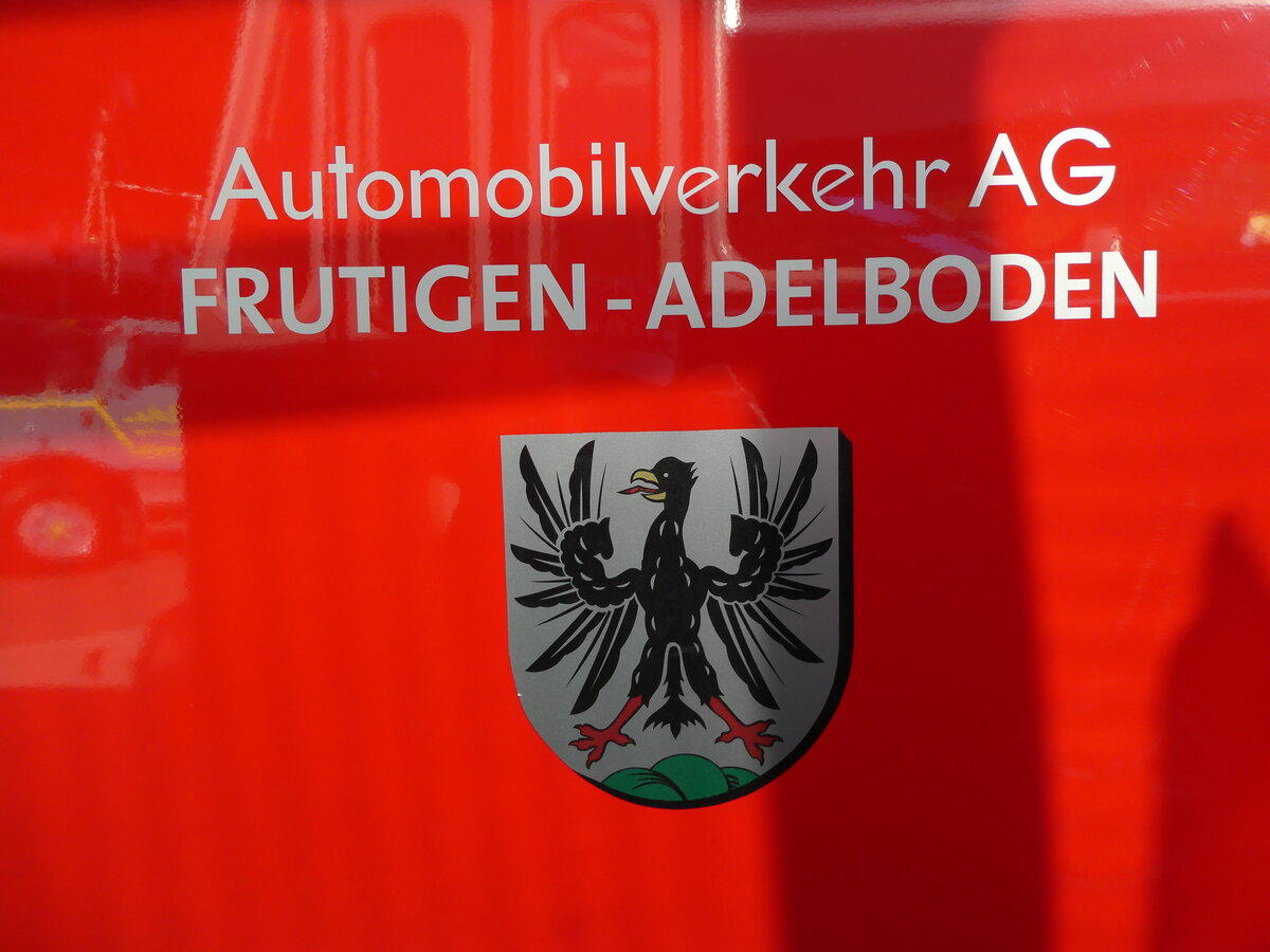 (228'550) - Beschriftung - AFA Nr. 18 von 1974 mit Adelboden-Wappen - am 2. Oktober 2021 in Nfels, FBW-Museum