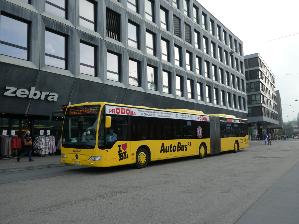 (228'947) - AAGL Liestal - Nr. 93/BL 7343 - Mercedes am 12. Oktober 2021 beim Bahnhof Liestal