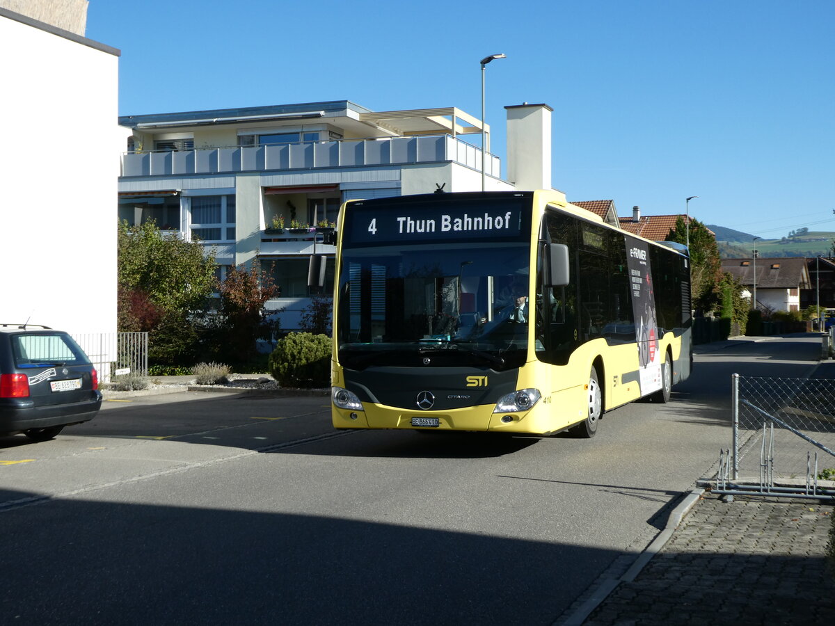 (229'400) - STI Thun - Nr. 410/BE 866'410 - Mercedes am 18. Oktober 2021 in Thun-Lerchenfeld, Lerchenfeldstrasse