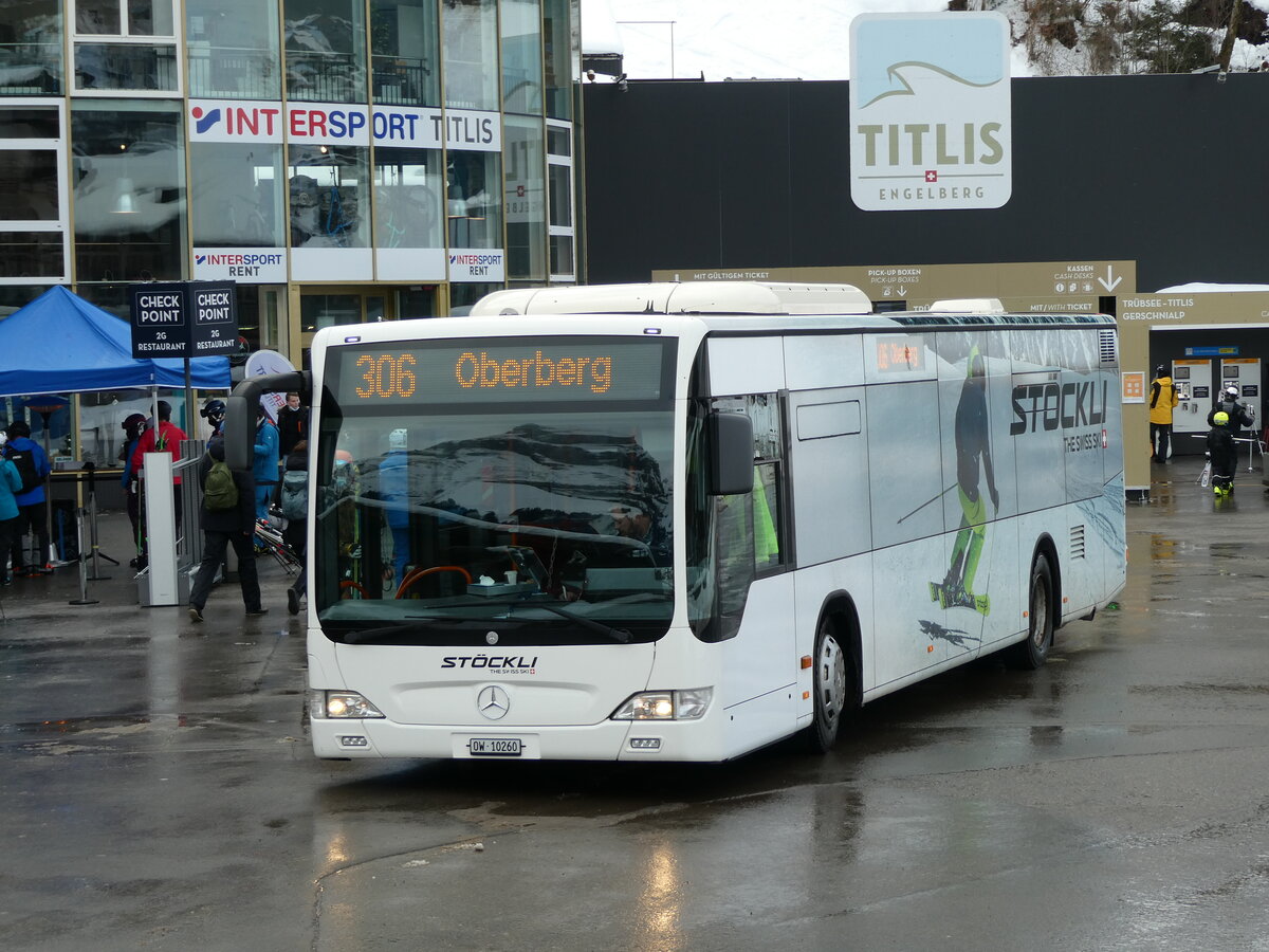 (231'562) - EAB Engelberg - Nr. 6/OW 10'260 - Mercedes (ex AAGS Schwyz Nr. 39) am 26. Dezember 2021 in Engelberg, Talstation Titlis