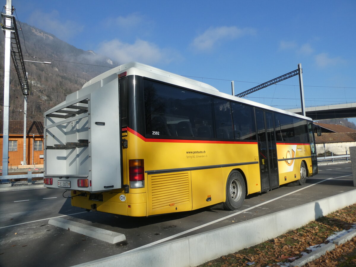 (232'424) - Spring, Schwenden - BE 26'671 - Setra am 24. Januar 2022 beim Bahnhof Interlaken Ost