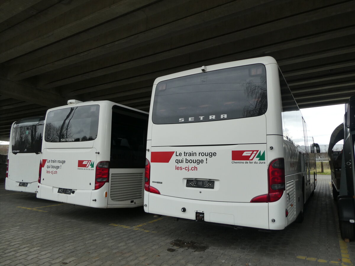 (232'727) - CJ Tramelan - Nr. 123 - Setra am 6. Februar 2022 in Kerzers, Murtenstrasse