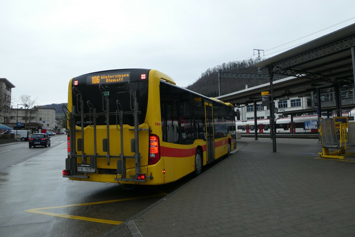 (232'921) - ASW Wintersingen - Nr. 1999/BL 7678 - Mercedes am 14. Februar 2022 beim Bahnhof Sissach