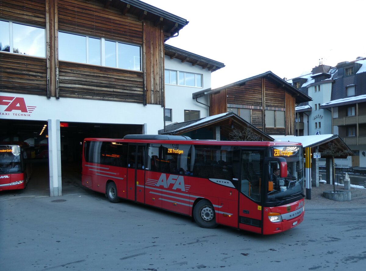 (233'102) - AFA Adelboden - Nr. 24/BE 26'701 - Setra am 23. Februar 2022 in Adelboden, Busstation