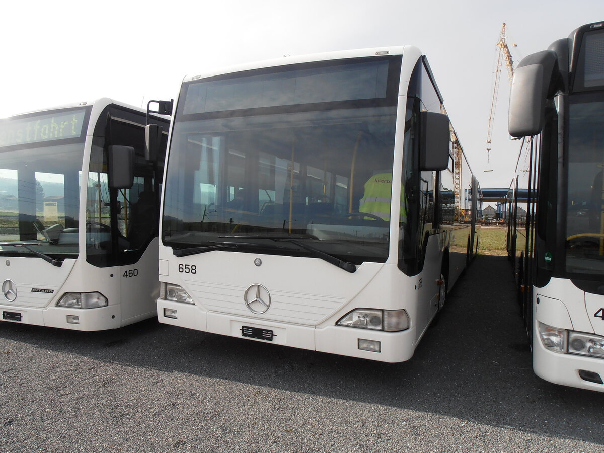 (233'887) - Intertours, Domdidier - Nr. 658 - Mercedes (ex Nr. 206; ex VZO Grningen Nr. 51) am 13. Mrz 2022 in Domdidier, Garage