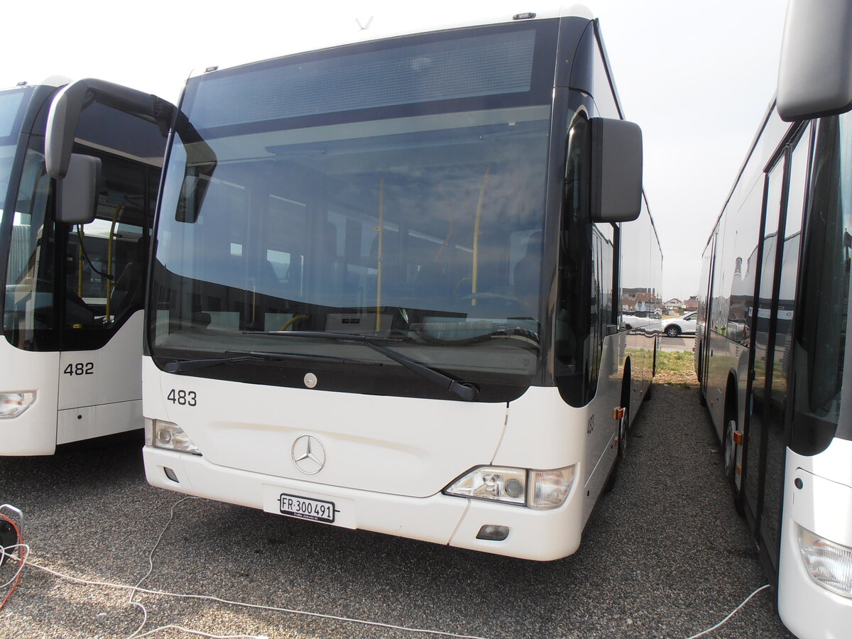 (233'894) - Intertours, Domdidier - Nr. 483/FR 300'491 - Mercedes (ex PostAuto Bern Nr. 2; ex Klopfstein, Laupen Nr. 2) am 13. Mrz 2022 in Domdidier, Garage