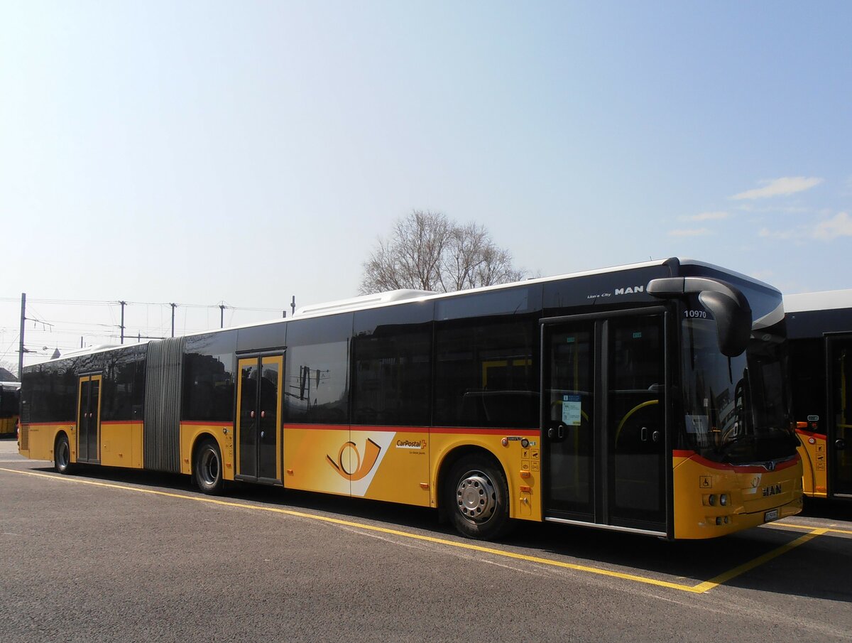 (234'025) - CarPostal Ouest - VD 259'997 - MAN am 20. Mrz 2022 in Yverdon, Garage