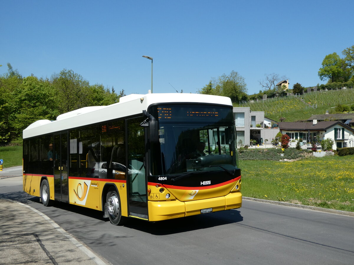 (235'006) - Stutz, Jonen - ZH 407'231 - Scania/Hess (ex PostAuto Bern; ex AVG Meiringen Nr. 67; ex AVG Meiringen Nr. 76; ex Steiner, Messen) am 2. Mai 2022 in Ringlikon, Langwis