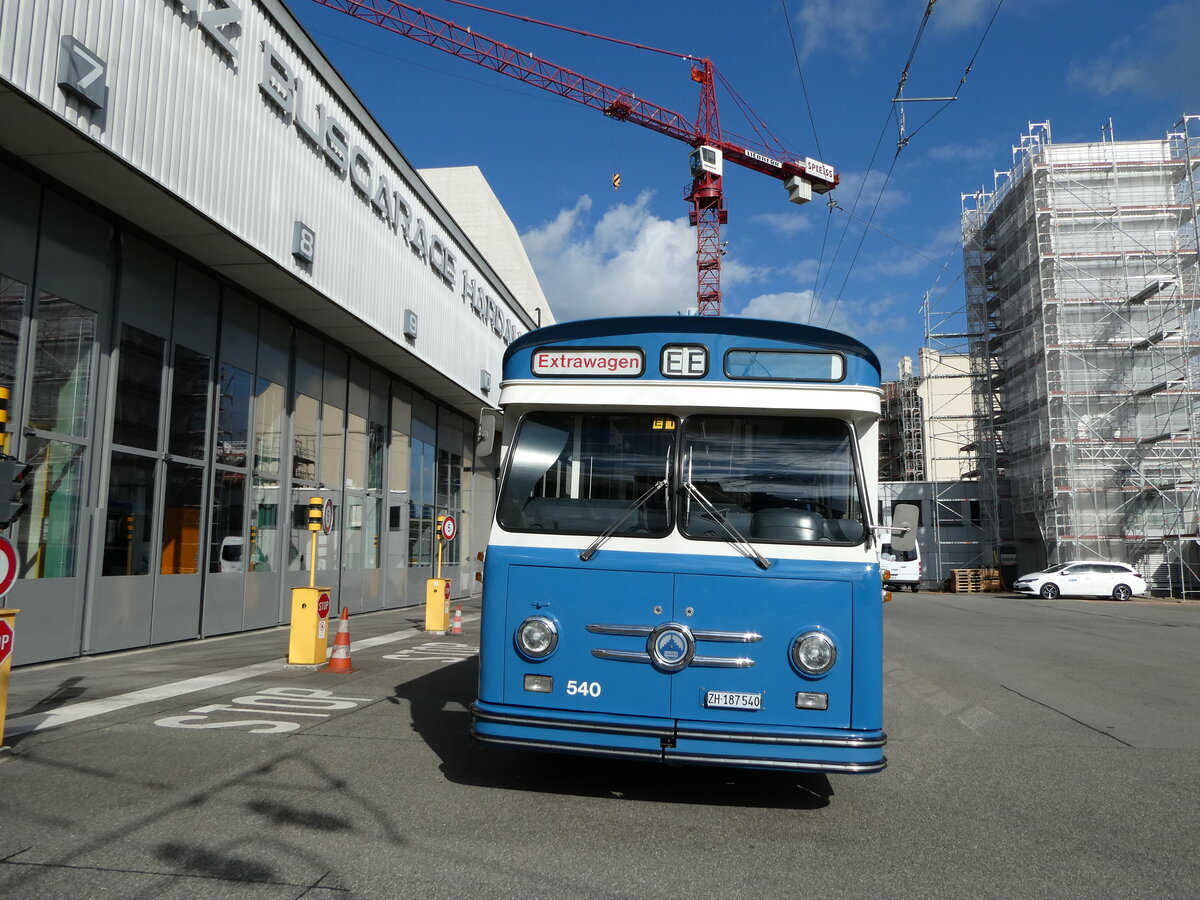 (236'380) - VBZ Zrich (TMZ) - Nr. 540/ZH 187'540 - Saurer/Saurer (ex Nr. 7540; ex Nr. 540) am 28. Mai 2022 in Zrich, Garage Hardau