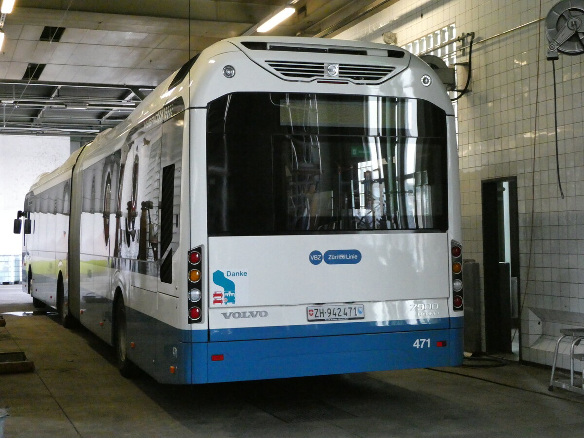 (236'408) - VBZ Zrich - Nr. 471/ZH 942'471 - Volvo am 28. Mai 2022 in Zrich, Garage Hardau