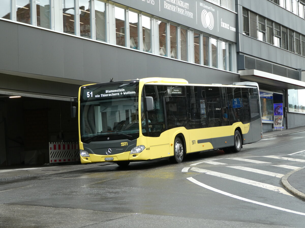 (237'427) - STI Thun - Nr. 405/BE 843'405 - Mercedes am 24. Juni 2022 in Thun, Rampenstrasse