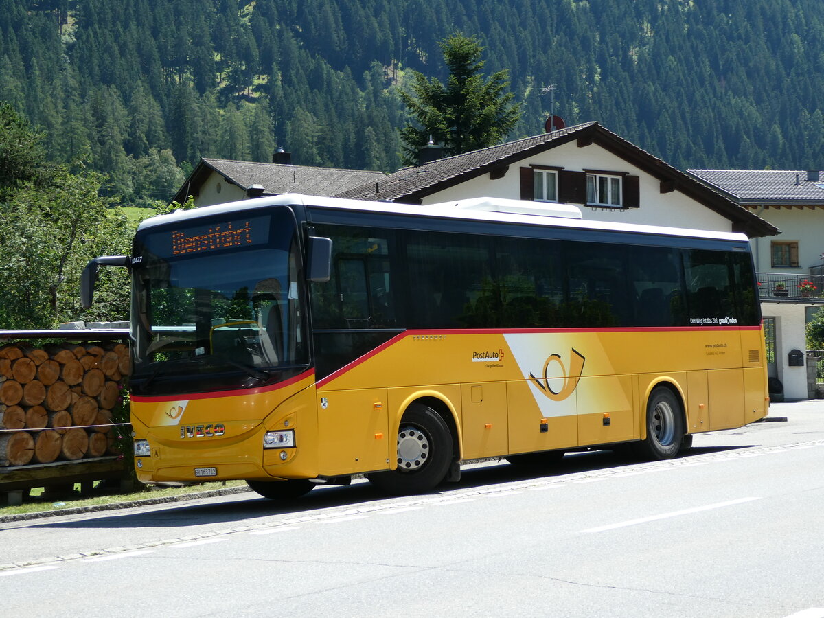 (237'777) - Gaudenz, Andeer - GR 163'712 - Iveco (ex Mark, Andeer) am 2. Juli 2022 in Andeer, Garage