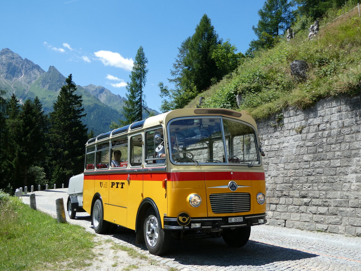 (237'961) - Schmid, Thrishaus - Nr. 9/BE 26'105 - Saurer/R&J (ex Geiger, Adelboden Nr. 9) am 10. Juli 2022 bei Airolo