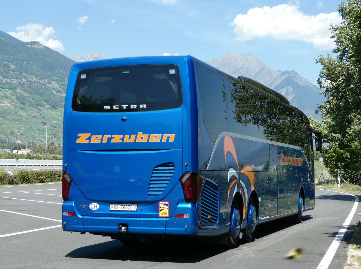 (238'157) - Zerzuben, Visp-Eyholz - Nr. 16/VS 78'070 - Setra am 16. Juli 2022 in Ardon, Raststtte Sd