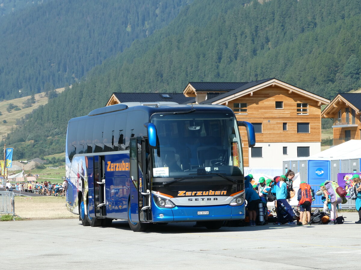 (238'379) - Zerzuben, visp-Eyholz - Nr. 9/VS 81'718 - Setra am 24. Juli 2022 in Ulrichen, PostAuto-Terminal