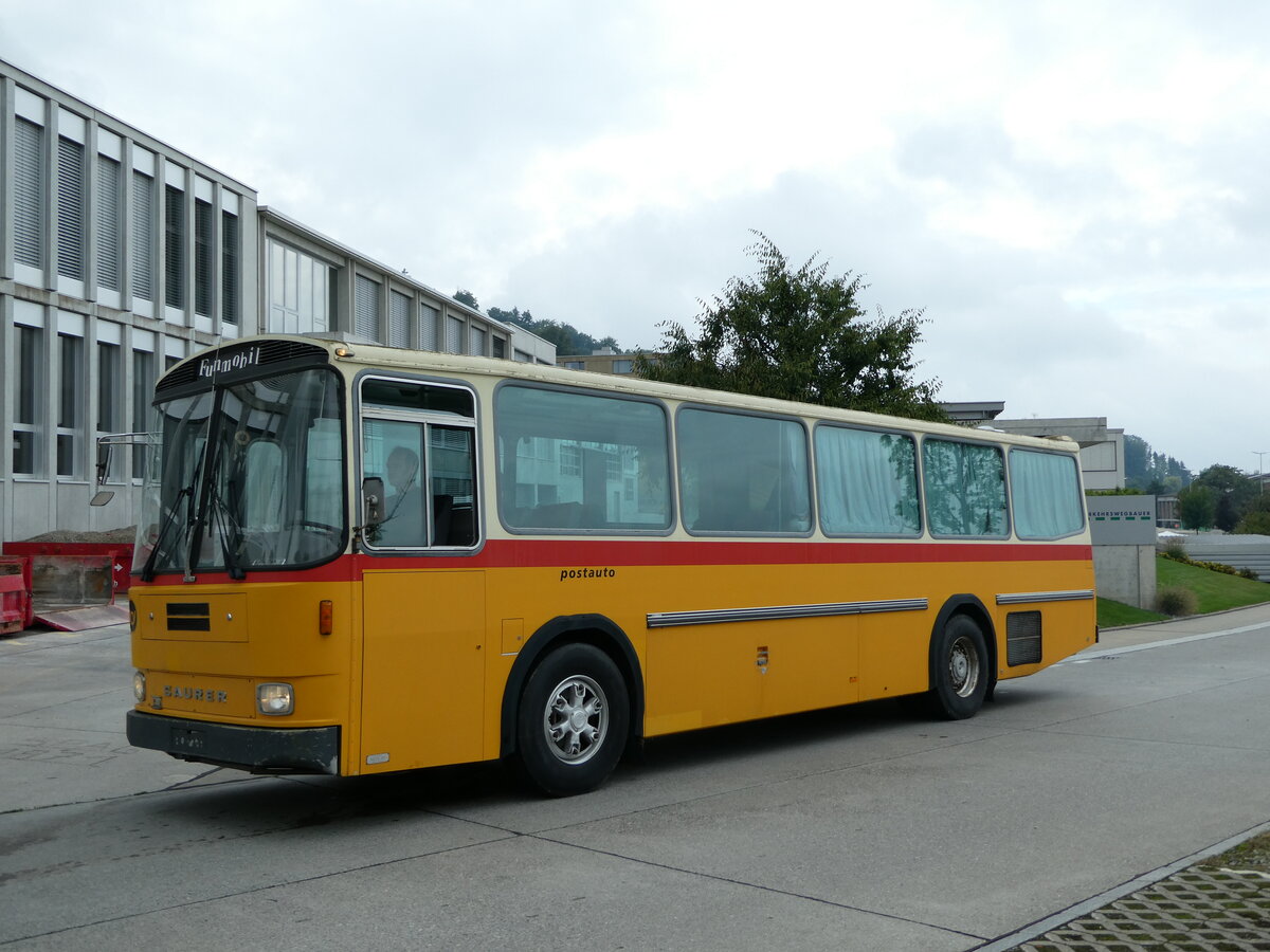 (239'529) - Ryser, Auswil - BE 2077 U - Saurer/Hess (ex Flury, Balm) am 27. August 2022 in Oberkirch, CAMPUS Sursee