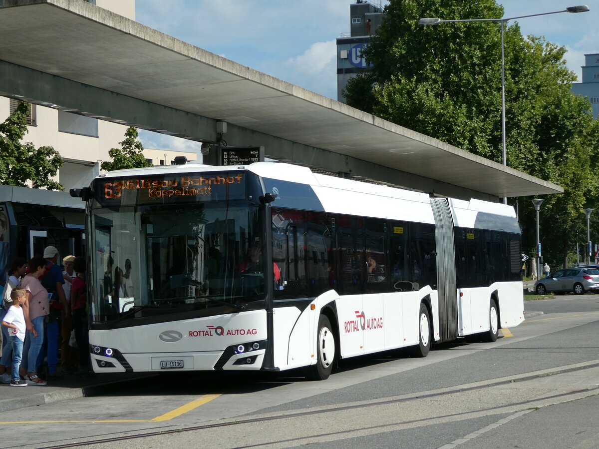 (239'712) - ARAG Ruswil - Nr. 53/LU 15'136 - Solaris am 27. August 2022 beim Bahnhof Sursee