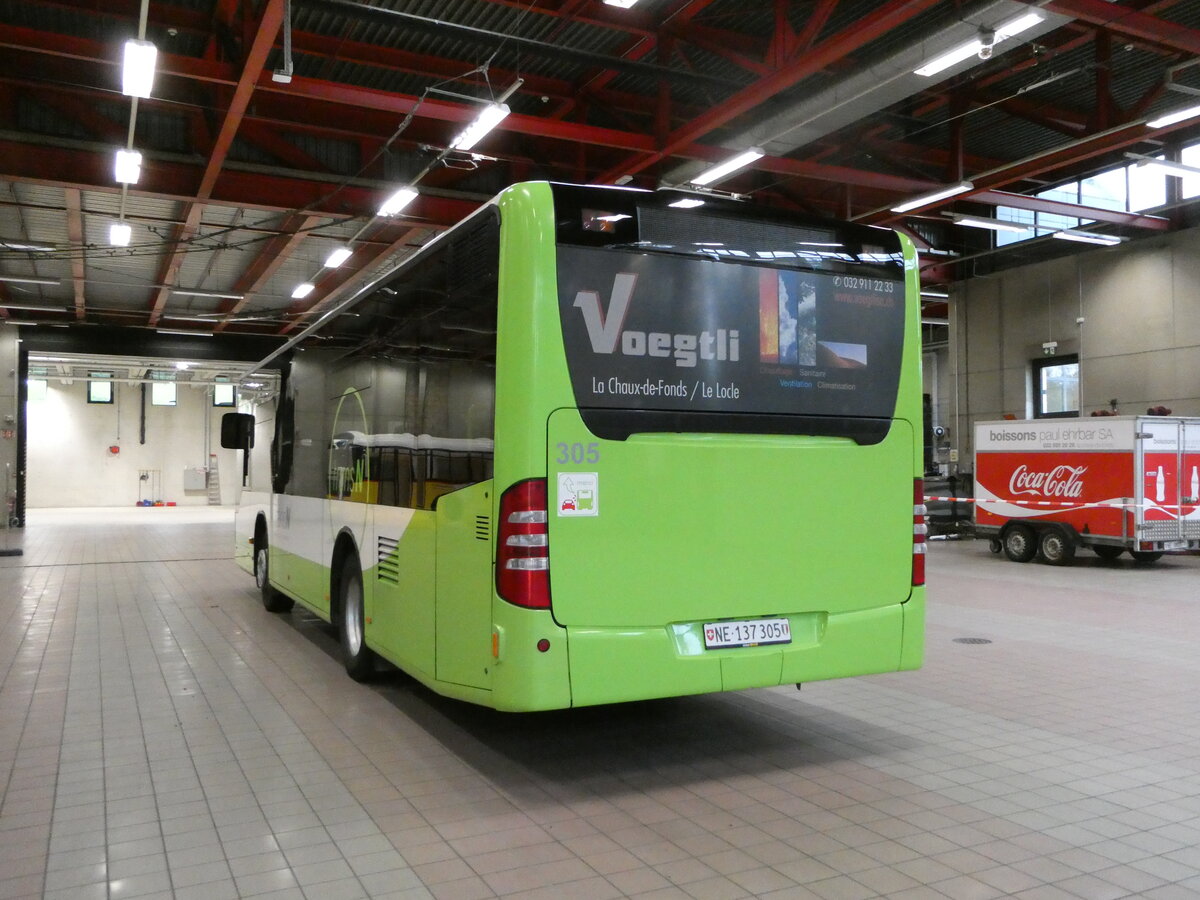 (240'369) - transN, La Chaux-de-Fonds - Nr. 305/NE 137'305 - Mercedes am 1. Oktober 2022 in La Chaux-de-Fonds, Dpt