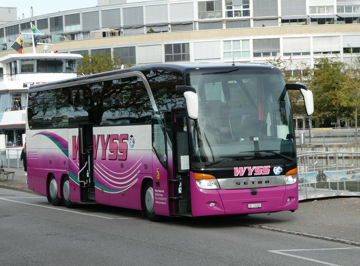 (241'968) - Wyss, Boningen - Nr. 50/SO 21'263 - Setra am 30. Oktober 2022 bei der Schifflndte Thun