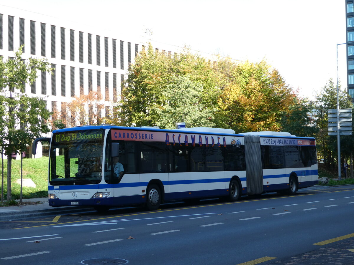 (242'055) - ZVB Zug - Nr. 24/ZG 3374 - Mercedes am 31. Oktober 2022 in Zug, Aabachstrasse