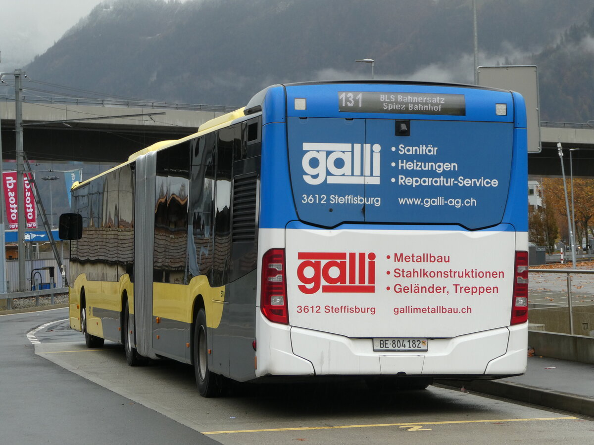 (242'159) - STI Thun - Nr. 182/BE 804'182 - Mercedes am 5. November 2022 beim Bahnhof Interlaken Ost