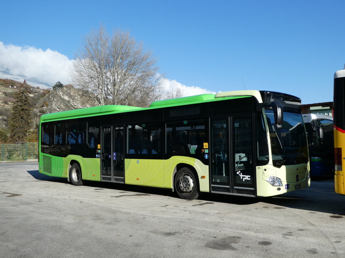 (243'769) - TPC Aigle - Nr. 35/VS 435'059 - Mercedes (ex Mller, D-Biblis) am 11. Dezember 2022 in Sion, Interbus