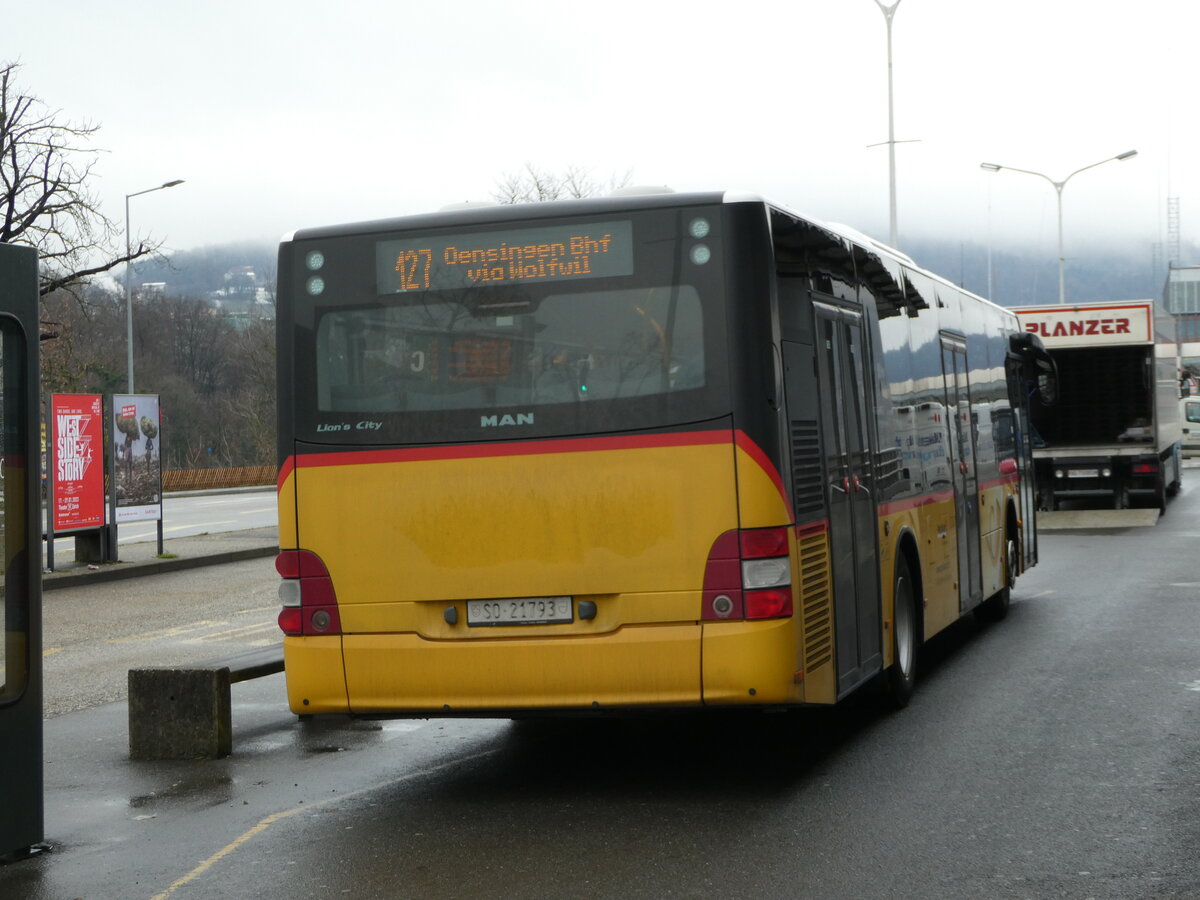 (243'911) - Wyss, Boningen - Nr. 65/SO 21'793 - MAN am 15. Dezember 2022 beim Bahnhof Olten