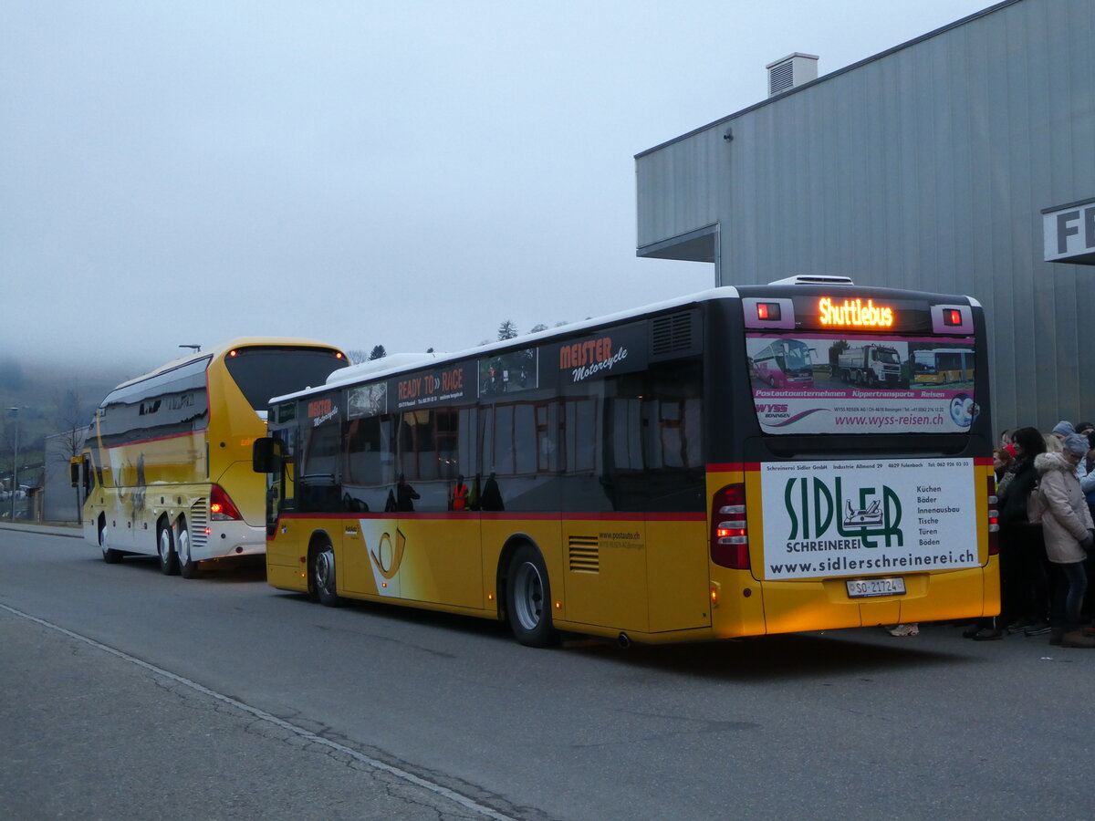 (244'527) - Wyss, Boningen - Nr. 60/SO 21'724/PID 5688 - Mercedes am 7. Januar 2023 beim Bahnhof Frutigen