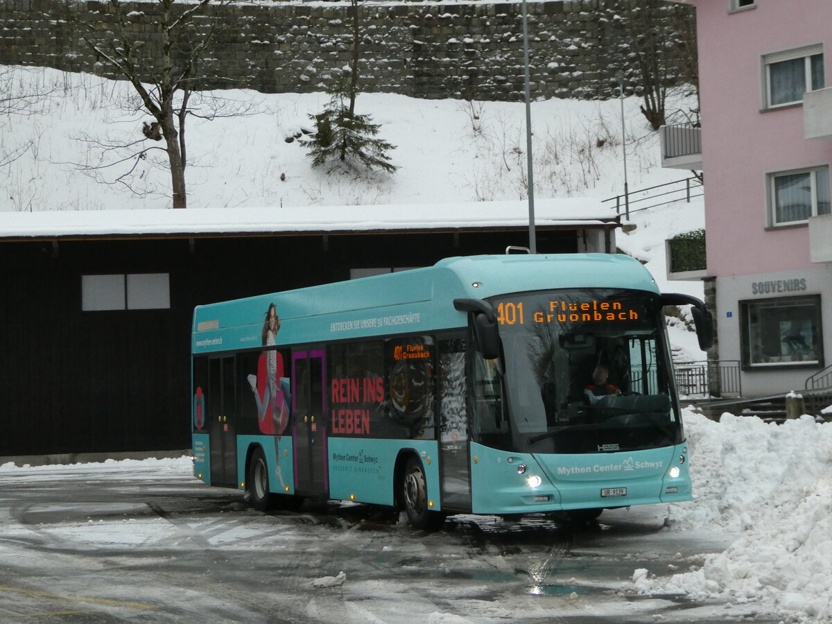 (245'783) - AAGU Altdorf - Nr. 9/UR 9139 - Hess am 4. Februar 2023 beim Bahnhof Gschenen