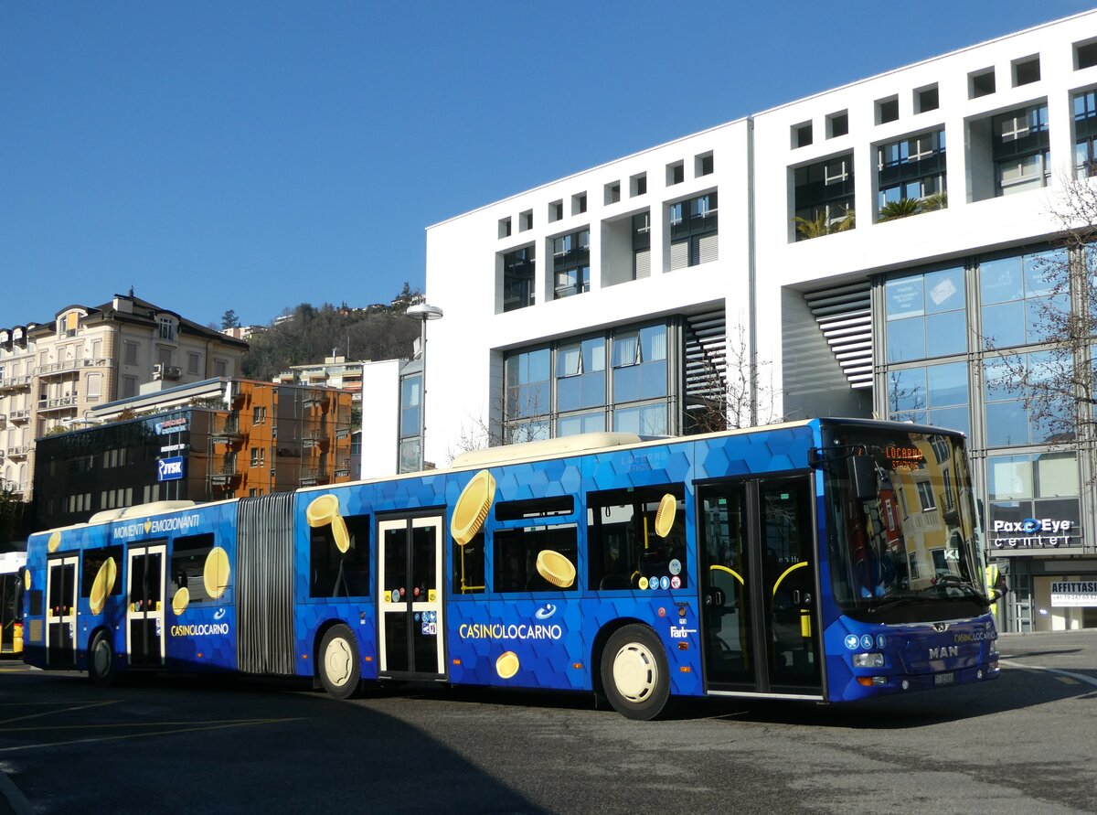 (245'904) - FART Locarno - Nr. 33/TI 323'833 - MAN am 7. Februar 2023 beim Bahnhof Locarno